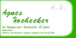 agnes hochecker business card